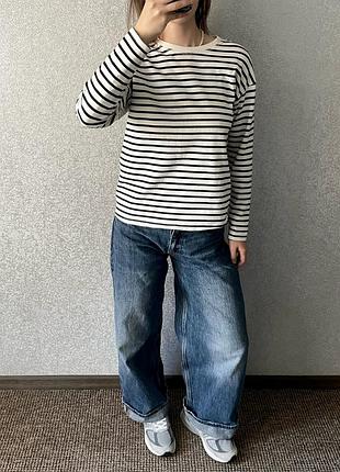 Zara полосатий лонгслів