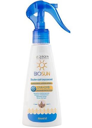 Лосьон-спрей солнцезащитный bioton cosmetics biosun spf 60 150 мл
