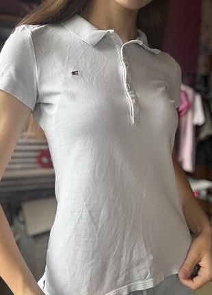 Поло жіноче tommy hilfiger блакитне s