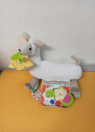 Мягкая игрушка-подушка лама фишер прайс
 fisher price grow-with-me tummy time llama, предназначенная для развития малышей.