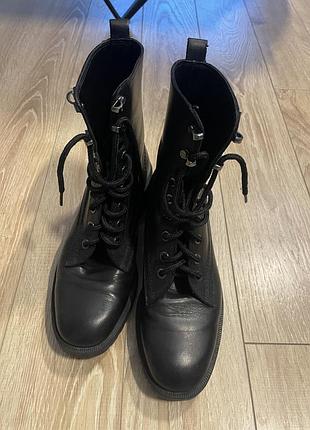 Шкіряні чоботи massimo dutti, розмір 36.