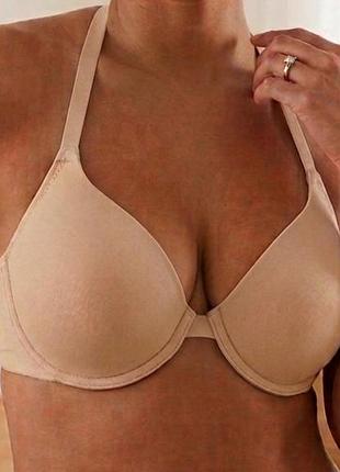 Базовий бежевий бавовняний бюстгальтер бренд basix lingerie