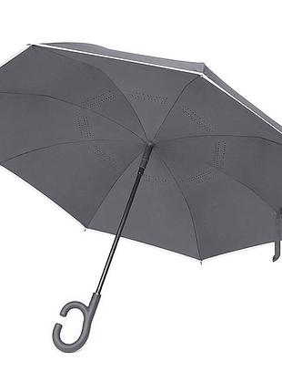 Парасолька, навпаки lesko up-brella 1160 smoke gray парасолька тростини зворотного складання 10 шт.