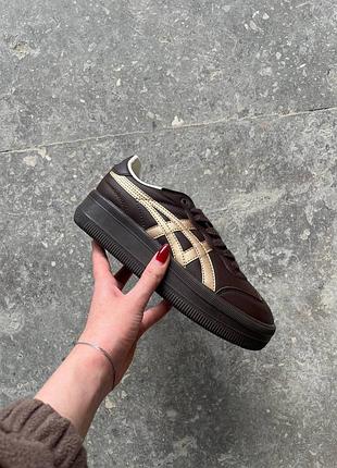👟 кроссовки asics onitsaka tiger tokuten brown gold platform / наложка bs👟