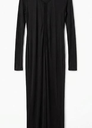 Архівна сукня-максі acne studios extreme (розмір l) довга чорна з шовком