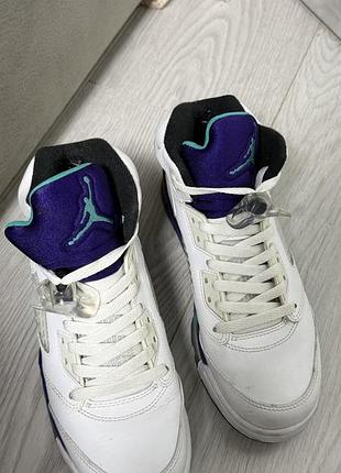 Кросівки air jordan 5 retro white grape (hq7978-100) розмір 38