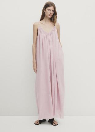 Сукня льон massimo dutti