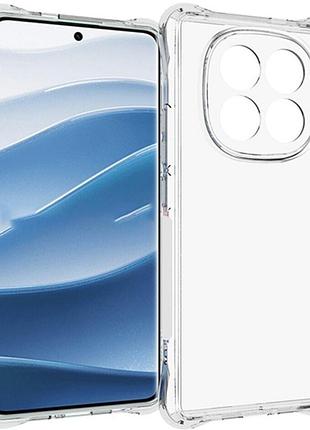 Чехол-накладка getman ease logo tpu для xiaomi redmi note 14 pro 5g , прозрачный защитный кейс с усиленными углами, защитой камеры