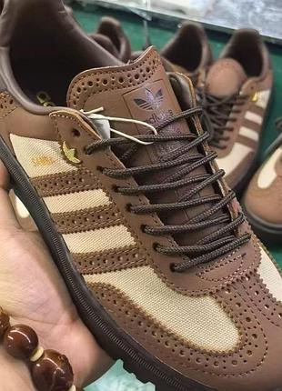 Кросівки брогі adidas samba wtr brown під замовлення