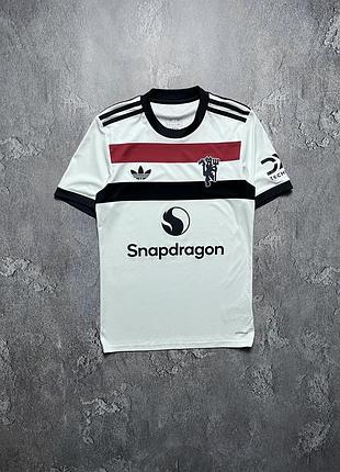 Vintage винтажная футболка adidas manchester united адидас манчестер юнайтед big logo lampas на лампасах size xs размер хс