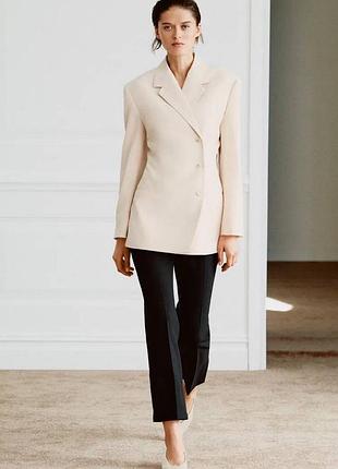 Укорочені штани zw collection з високою посадкою zara розмір s колір чорний