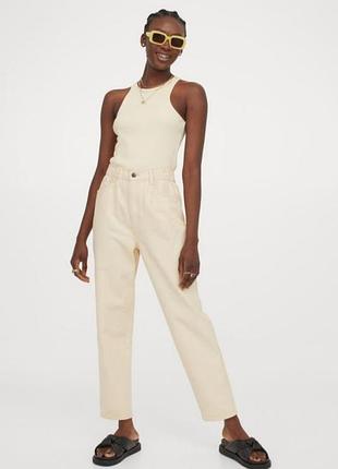 Облегченные джинсы мом h&amp;m p xs