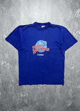 90x vintage винтажная футболка planet hollywood планет голивуд big logo y2k size l размер л