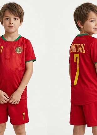 Яскравий футбольний костюм h&m sport «португалія №7» — розмір 122/128 (6–8 років)