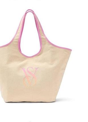 Victorias secret текстильна сумка тоут шоппер ombré monogram logo tote bag