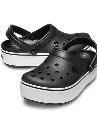 Crocs сабо подростковые crocband platform black women