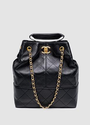 Сумка шанел shopping bag 26 black/gold