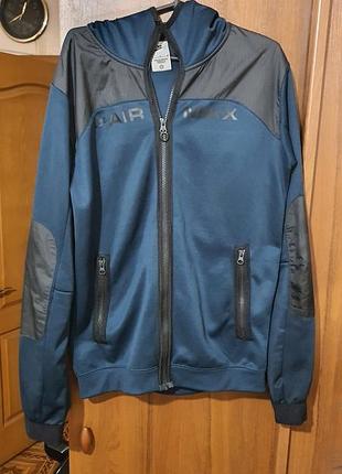 Оригінальне зіп-худі nike m nsw air max poly knit full-zip hoodie (hf6598-478) | розмір м.