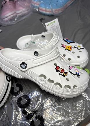Crocs білі 37,38,39 р + джибітси