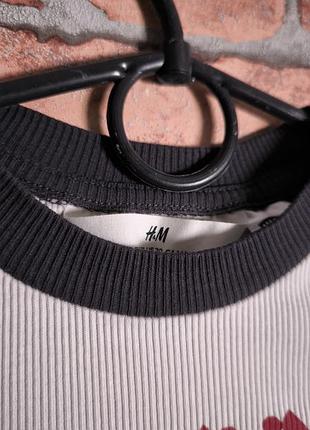 Лонгслив реглан кроп топ gremlins h&amp;m 3