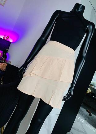 Юбка missguided мини с оборками, размер uk 12 (eur 40)