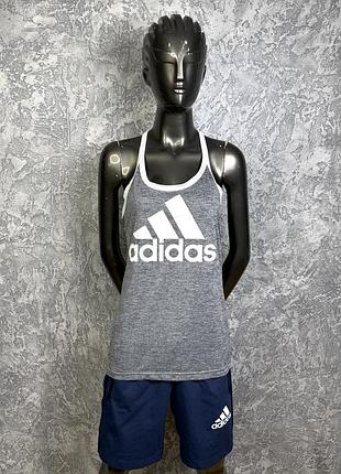 Adidas climalite майка m размер женская спортивная с принтом серая оригинал