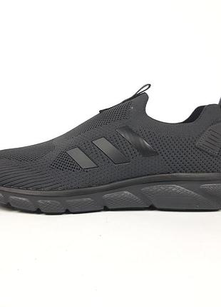 Adidas slip-on lightstreet pro flow тапкие мокасины слипоны темно серые 44