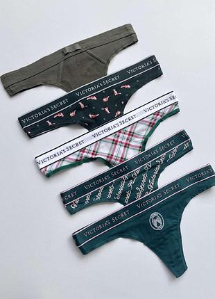 Трусики виктория сикрет victoria’s secret трусы стринги комплект