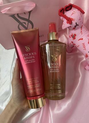 Парфумований лосьйон та спрей для тіла luscious kisses archives collection victoria's secret usa