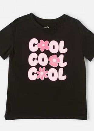 🖤 стильная детская футболка anko "cool" с цветами