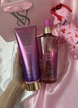 Парфумований лосьйон та спрей для тіла sheer love  archives collection victoria's secret usa