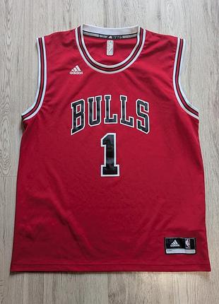 Мужская баскетбольная джерси команды chicago bulls с номером 1