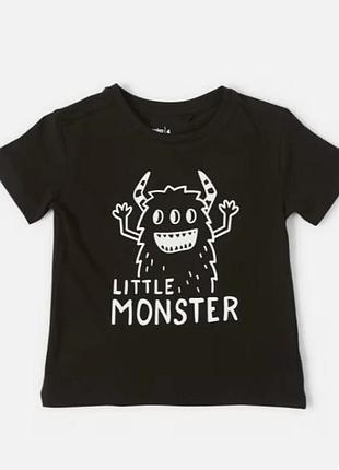 👾 забавная детская футболка anko "little monster" с монстриком