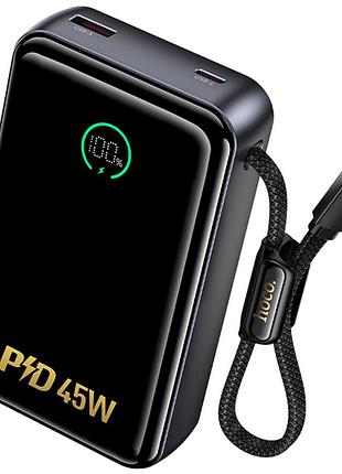 Портативний зп power bank hoco q54 shine pd45w with cable 20000 mah