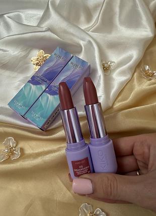 Кремова сатинова помада для губ kiko milano dreamphoria 05 moody mauve  3,5г