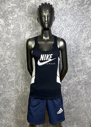 Nike sportswear майка xs размер спортивная черная с принтом оригинал