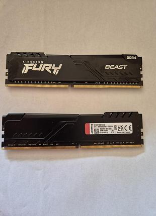 Продам память kingston fury ddr4 16gb 3200mhz beast black