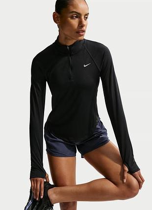 Жіночий лонгслів nike tempo dri‑fit 1/4 zip hv2852-010 розмір: s m