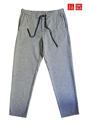 Льняные брюки / лен + хлопок / микроклетка / uniqlo / uni qlo ➡️ размер s