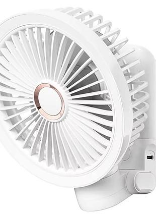 Портативний вентилятор gf12 з затискачем+led 5400mah