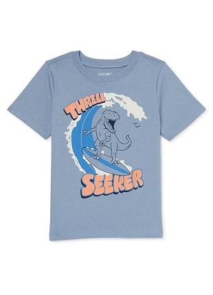 🦖 крутая детская футболка garanimals "thrill seeker" с динозавром на серфе