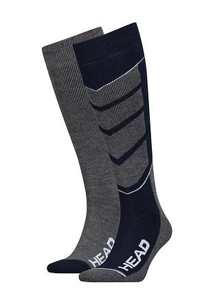 Шкарпетки гірськолижні head unisex ski v-shape kneehigh 2ppk синій, сірий уні 31-34