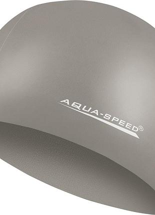 Шапка для плавания aqua speed mega 100-19 серый уни osfm
