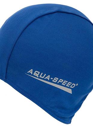 Шапка для плавания aqua speed polyester cap 6454 синий уни osfm