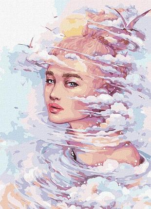 Уценка!!! картина по номерам "мечтательные мысли" ©lesya_nedzelska_art идейка kho4972-uc, 40х50 см