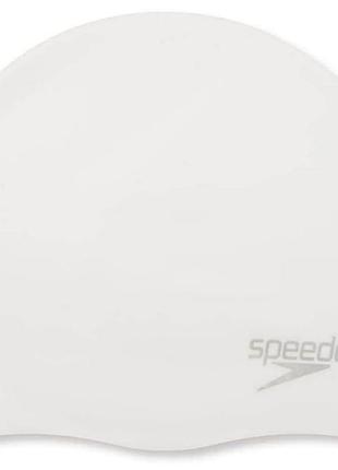 Шапка для плавания speedo moulded silc cap af/am/au белый уни one size