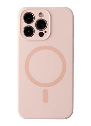 Чохол накладка glow silicone case з рамкою камери для iphone 13 pro max панель-накладка для телефону з magsafe pink