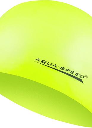 Шапка для плавания aqua speed mega 100-18 желтый уни osfm