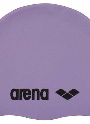 Шапка для плавания arena classic silicone фиолетовый уни osfm
