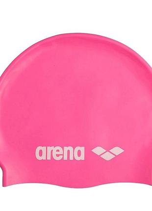 Шапка для плавания arena classic silicone розовый уни osfm (91662-103)
